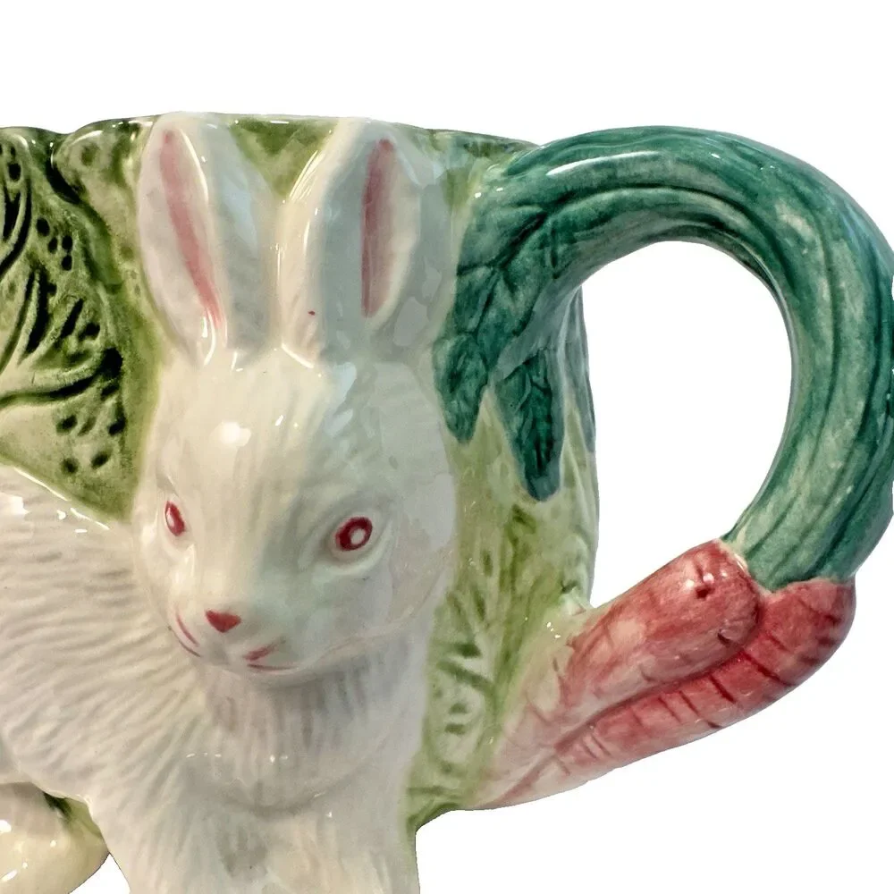 Bunny Lane Hand Painted Easter Dish Set Rabbit Spring Carrot Collect Fun‎ Rare